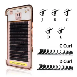 Synthetic Eyelash Extension Supplies Classic Lash Extensions C D Mattle Black Mink Black False Extension Makeup