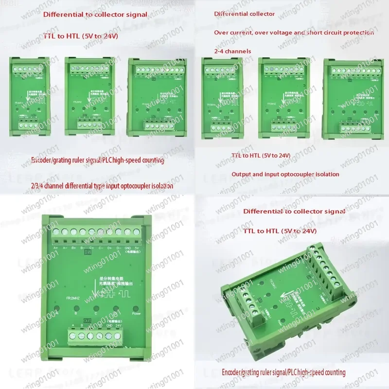 for Differential to Collector Single Ended Signal Converter TTL to HTL Encoder High Speed Signal Converter
