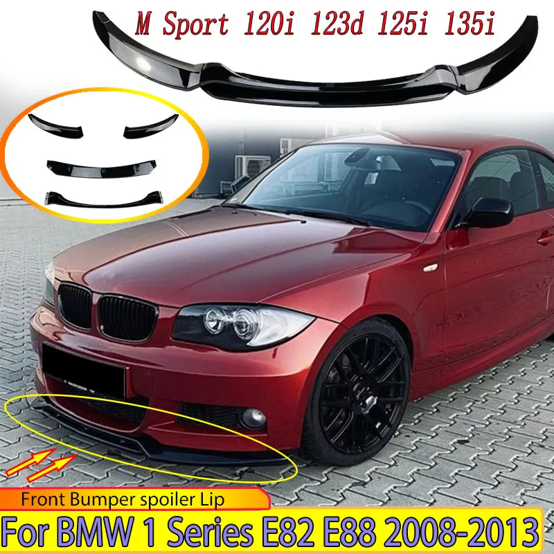 

Car Front Bumper Spoiler Lip for BMW 1 Series E82 E88 M Sport 2008-2013 Refit Chin Diffuser Splitter Blade Body Kit Auto Parts
