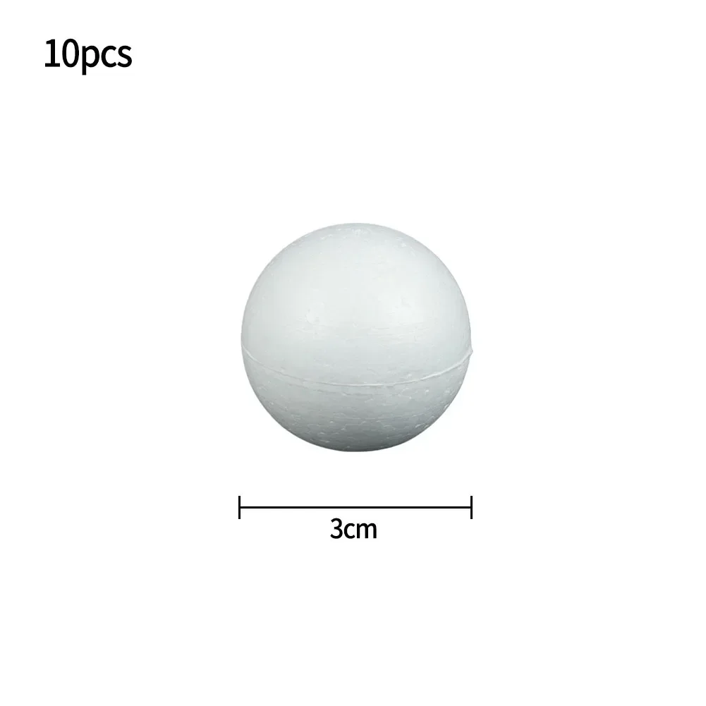 10pcs 2/3/4cm Polystyrene Solid Foam Ball DIY Handmade Flower Ball Wedding Party Celebration Christmas Decoration Ball Wholesale