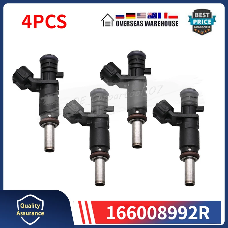 

4PCS Fuel Injector 166008992R For H4M 1.6L MEGANE IV DUSTER QASHQAI Renault 2.0L 16600-8992R H8201488661