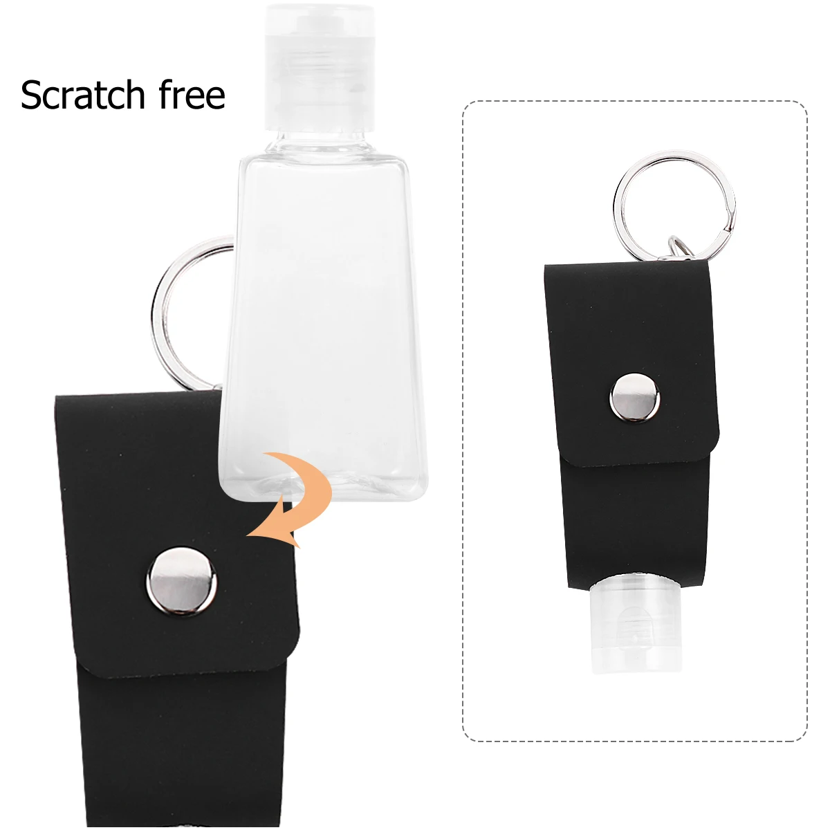 2 set 2 Sets Refillable Mini Bottles Pu Protective Covers For Cosmetics Perfume Lotion Storage Portable Container Travel Kit