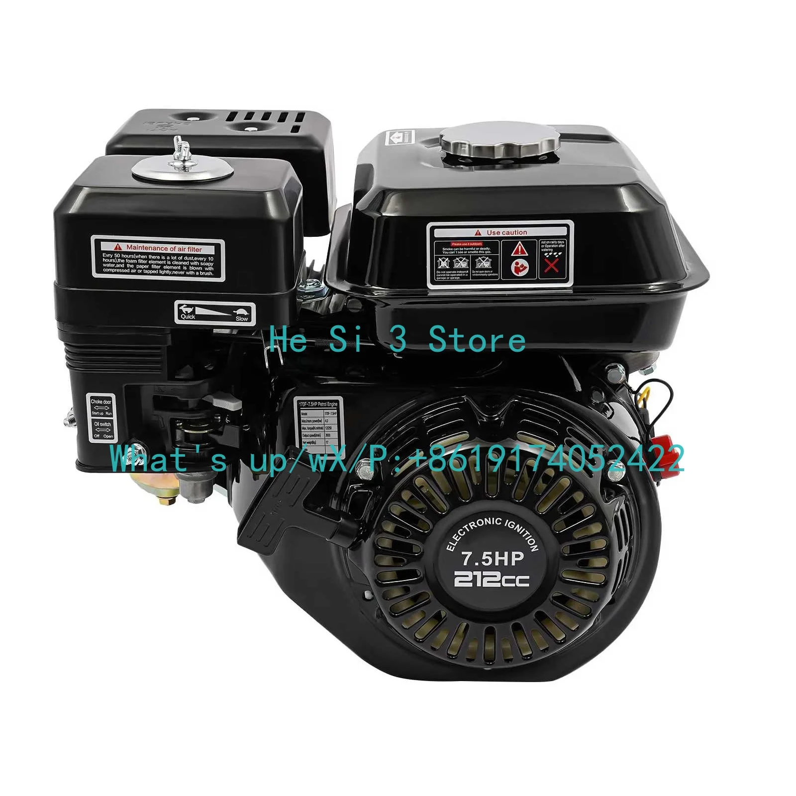 7.5HP 4-Stroke OHV  Engine 20mm Shaft 212CC 3600RPM Pull Start Air Cooled Petrol Engine for Generator Water Pump Go-Kart