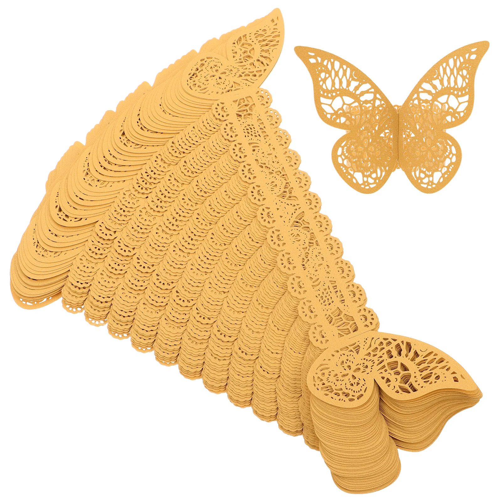 

50pcs Napkin Rings Paper Buckle Table Decor Lace Hollow Out Wedding Party Disposable Home Textile