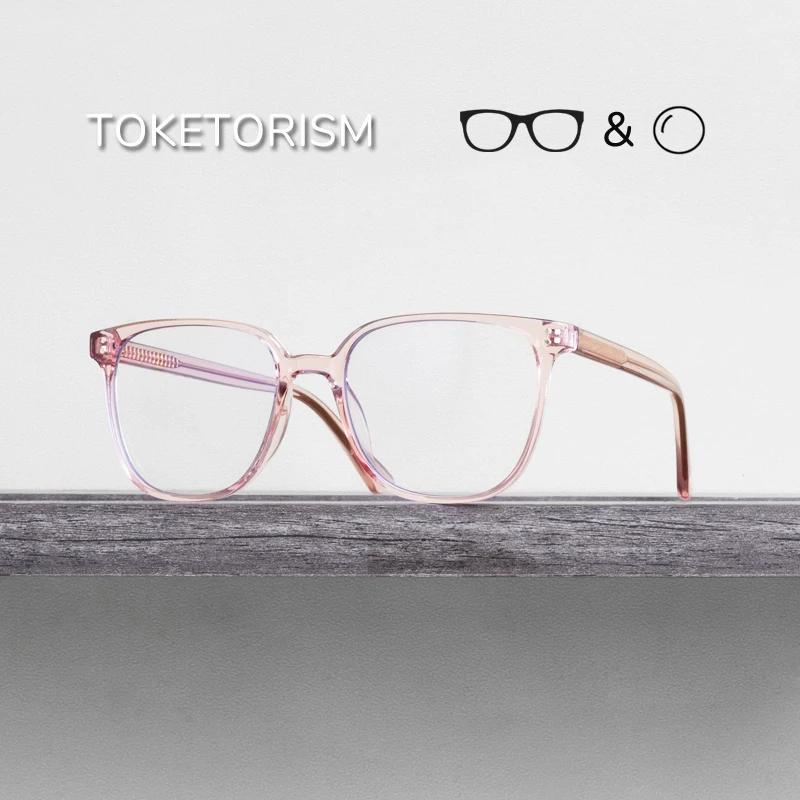 

Toketorism Fashion Women Reading Glasses Square TR90 Men's Prescription Glasses For Computer