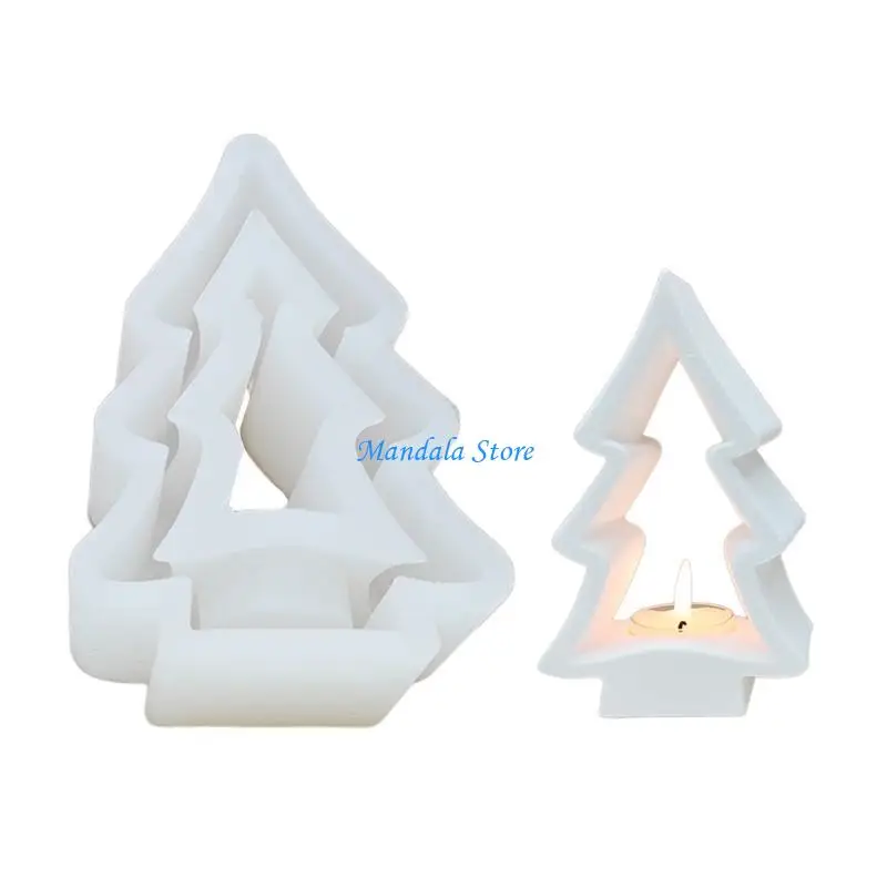 

U2JC Handmade Christmas Tree Holder Silicone Molds Candlestick Castings Molds