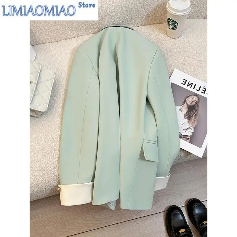 Nuevo Blazer para mujer, abrigo informal con temperamento para primavera y verano, prendas de vestir exteriores para mujer, versión coreana, chaqueta de traje versátil para mujer