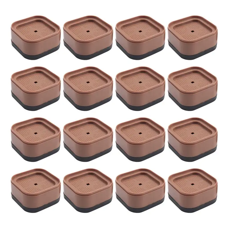 AT19-Furniture Risers Adjustable Bed Risers Desk Leg Risers 1.38Inch Stackable Heavy Duty Bed Lifts Risers Square Bed Raising