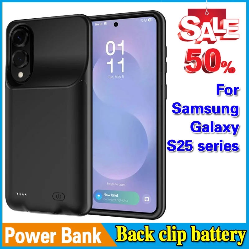 

Back Clip High-Quality Battery 6000mAh Power Bank for Samsung Galaxy S25edge/S25ultra Battery Power Case Powerbank