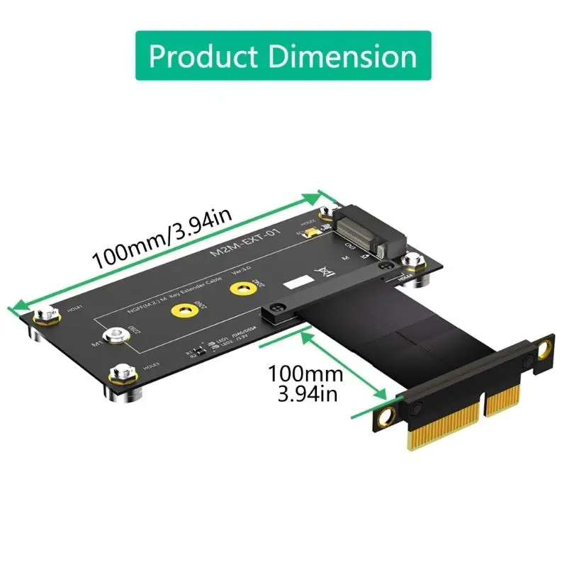 652f ruggeds PCIe 4x إلى NGFFS M.2 NVME MKEY SSDS محولات الكابلات