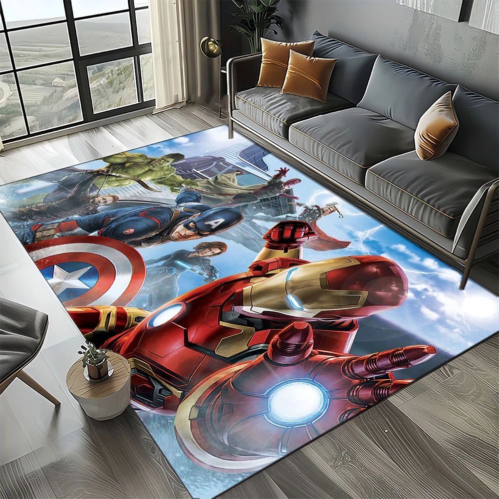 3D Marvel 27 Style Venom Captain SuperHero Carpet Rug for Bedroom Living Room Home Sofa Decoration,kids Large Decor Floor Mat HD