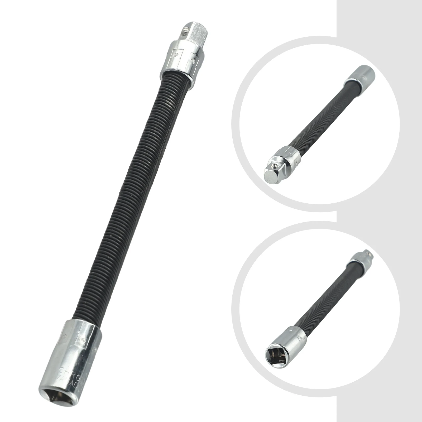 Elastic Post Extension Rod 1/4 3/8 1/2 Driver 1pc 45#steel Flexible Hand Tool Long Socket Black Extension Rod Adapter