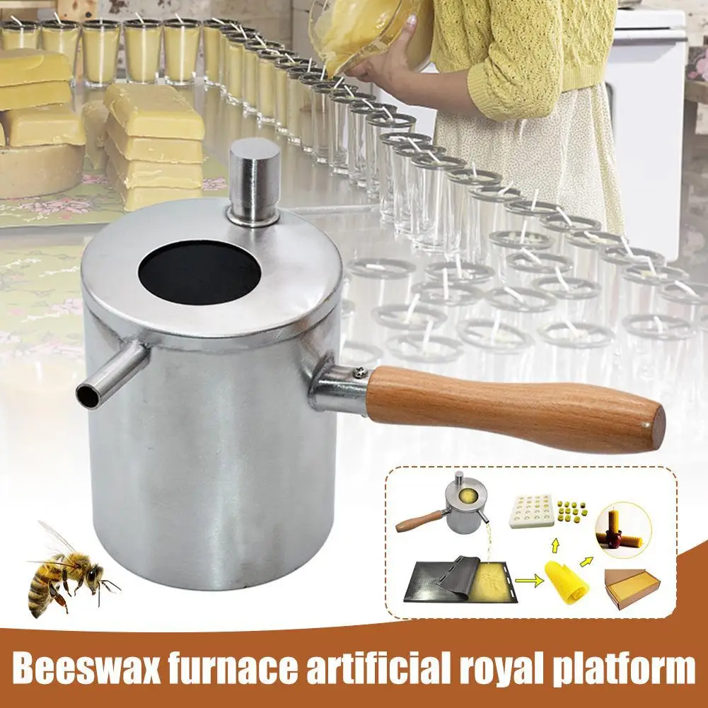 Stainless Steel Beeswax Pouring Pot Beeswax Melting Pot Wax Melter Pot Candle Tool Beeswax Cell Cup Making Mold Beekeeping Tool