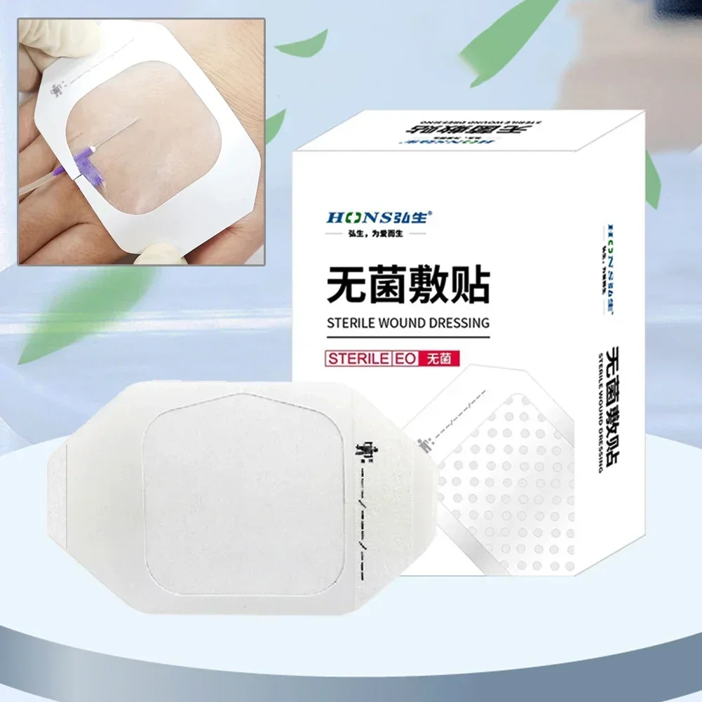 25/100Pcs Transparent Film Dressing Waterproof Wound Bandage Adhesive Patches Post Infusion Indwelling Needle Fixing Paste