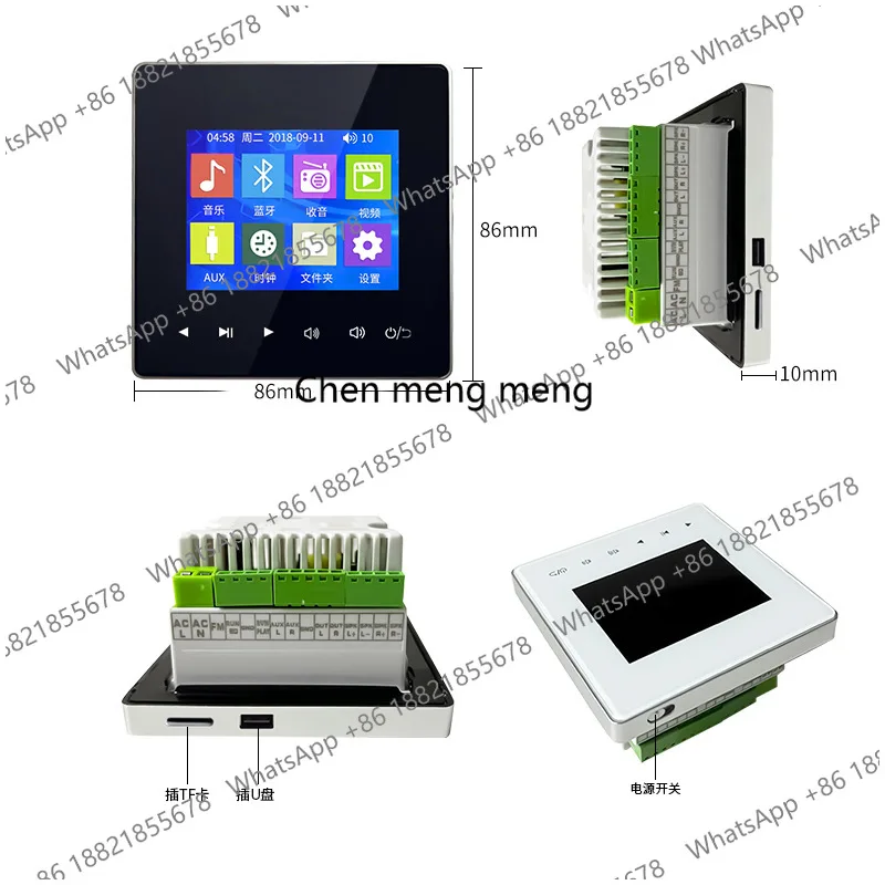 

Панель управления фоновой музыкой для умного дома, Bluetooth, усилитель мощности USB TF