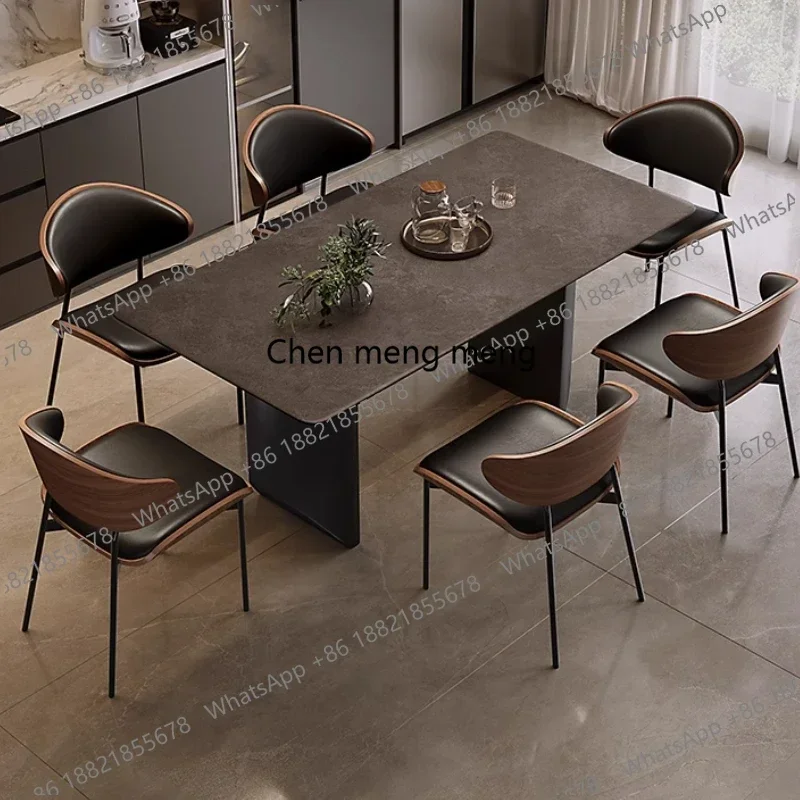 Discount European Light Luxury Dining Table Aesthetics High Quality Unusual Restaurant Table Modern Simple Mesas De Jantar Home