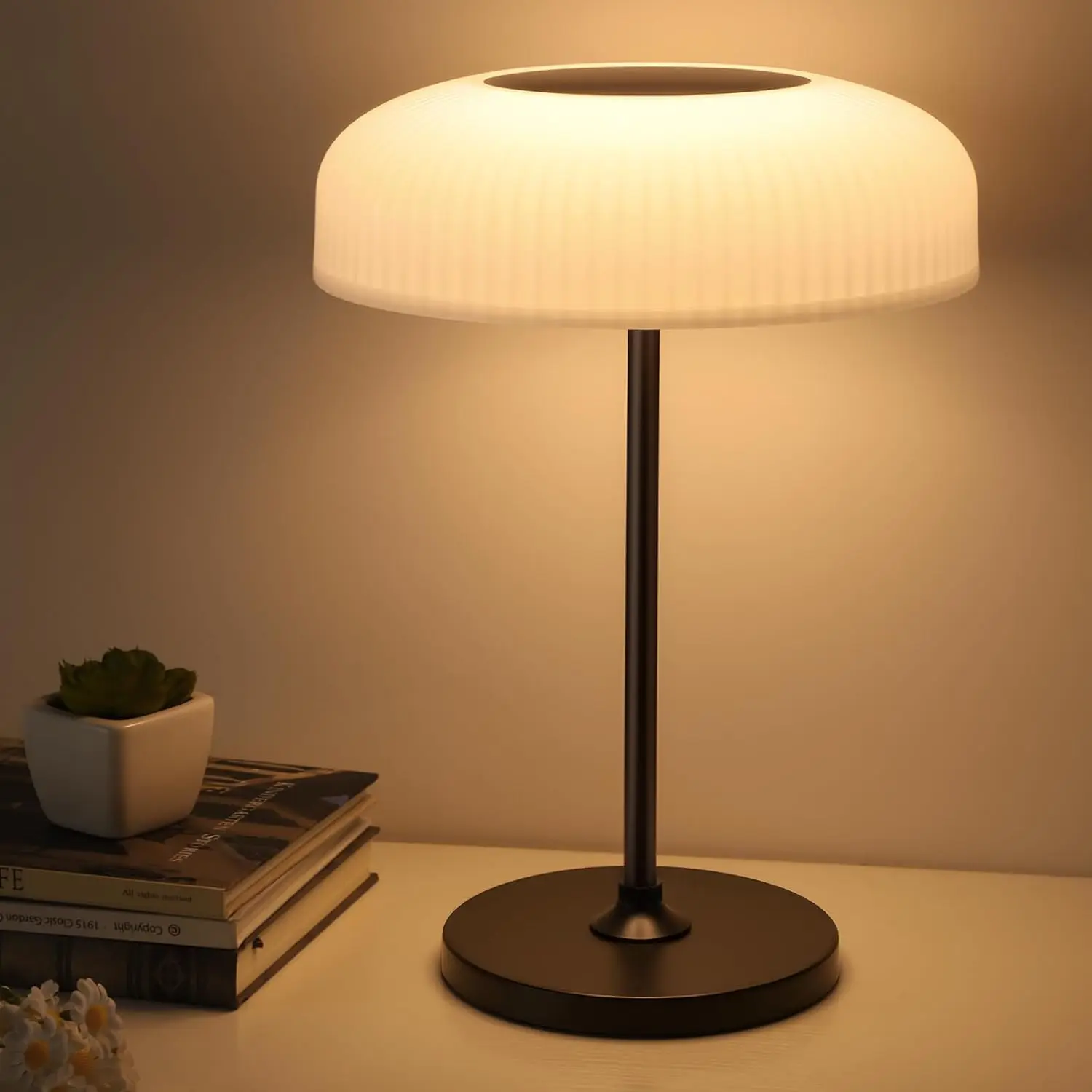 

Портативная настольная лампа на солнечной энергии, 4000 мАч, перезаряжаемая, с затемнением и 2 цветовыми температурами