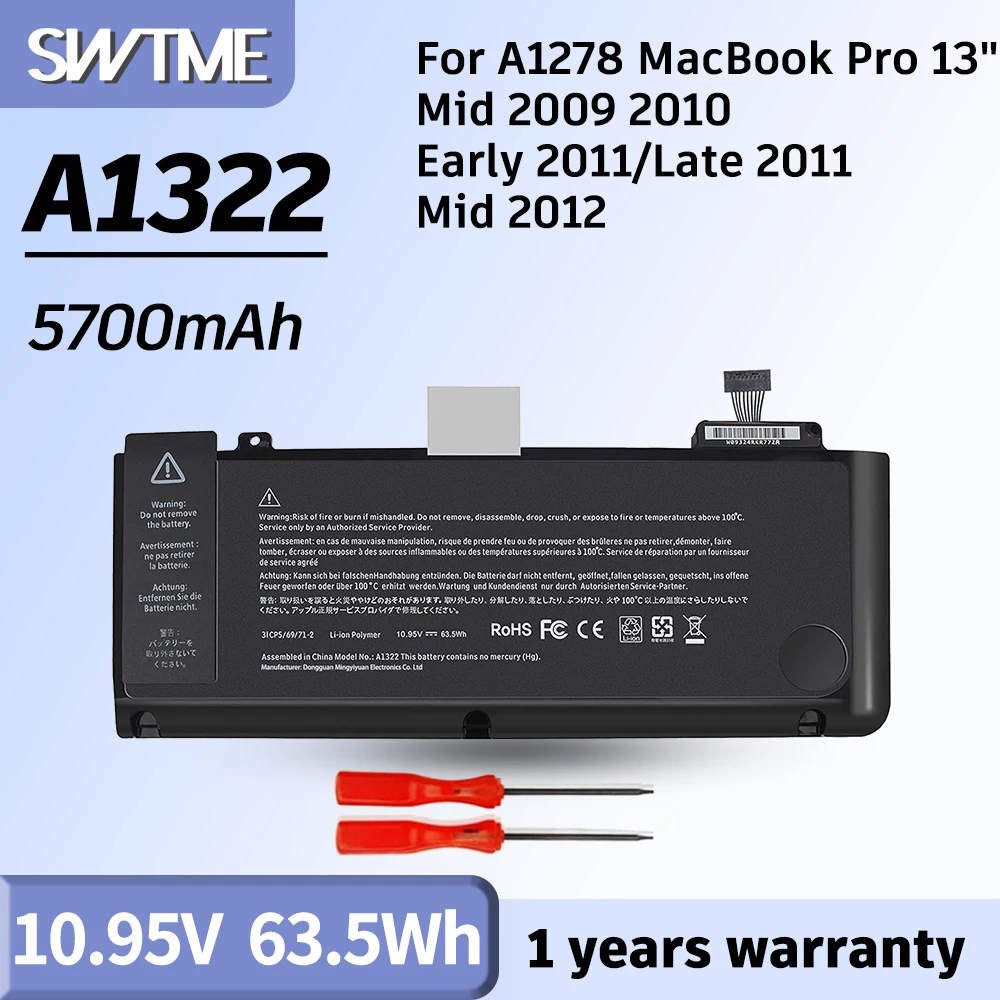 Battery A1278 A1322 for Apple MacBook Pro 13