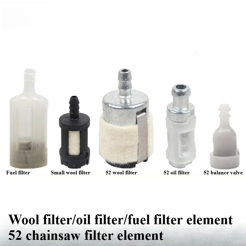 Suitable for 52 Chainsaw Wool Filter Element 58 Logging Saw Accessories Fuel  Element Ceramic Oil  Head Balance Valve