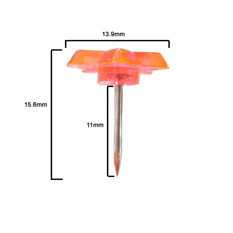 دبابيس ضغط على شكل نجمة بلاستيكية من Bview Art - مسامير إبهام شفافة ملونة للوحة الفلين وجدار الإعلانات (مسامير زخرفية) #6