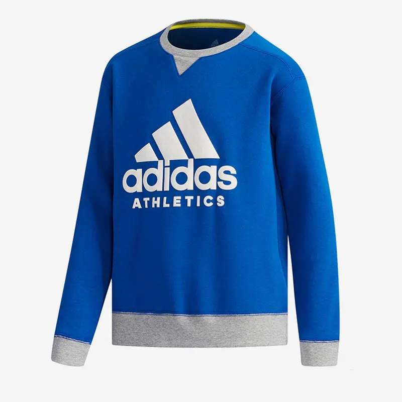 Adidas Originals Sudadera de manga larga con cuello redondo y estilo deportivo informal para niños de la nueva temporada DH4051