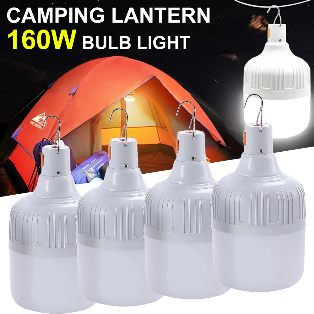 Usb Rechargeable Led Bulb Portable Camping Light Bulb Emergency Lighting Flashlight Lights Outdoor Picnics Hanging Tent Light