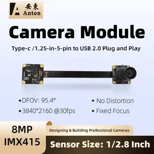 Bilashmart 4K 8MP sony IMX415 Camera Module USB Plug and Play Color Imaging Module 30 fps Fixed Focus OTG UVC Compatible Plug And Play
