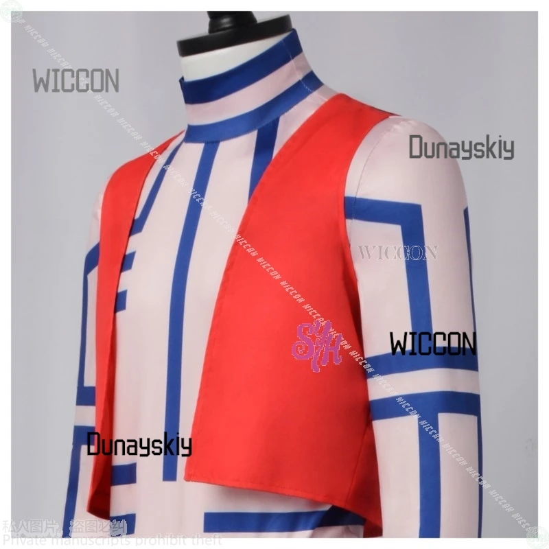 Shop1104340175 متجر إنفينيتي كاسل بلاي هاكوجي أكازا تومي شيطان مثير بذلة الوردي سترة الدعائم عيون شعر مستعار هالوين #4