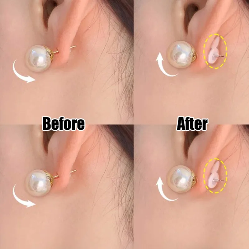 1-20Pair for Heavy Earrings Silicone Ear Back Stoppers Supportive Earring Lifters Caps Jewelry Making Stud Earrings Plug Stopper
