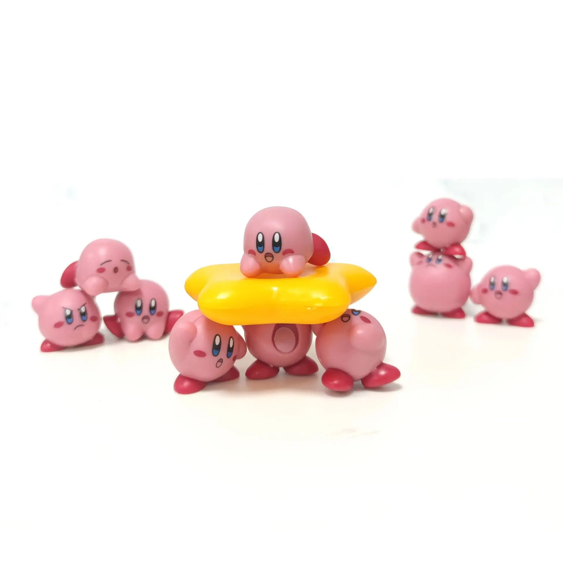 11 sztuk/zestaw Mini Kirby zabawki figurki akcji Kawaii gwiazda Kirby gry przygodowe z figurka Anime PVC prezent urodzinowy dla dzieci