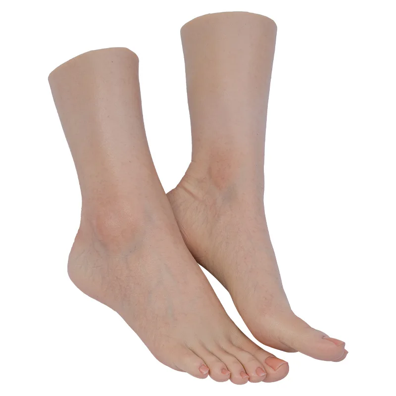 

Female Silicone Foot Model Lifelike Fake Nail Art Mannequin Feet Fetish For Footjob Shoes Sock Display Props High Quality Z4000