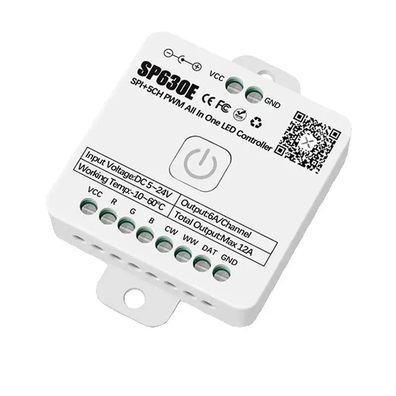 Fugees LED Strip  SP630E SPI+5-way PWM Music Bluetooth Controller Can Control Many Types of Lamps and Lanterns