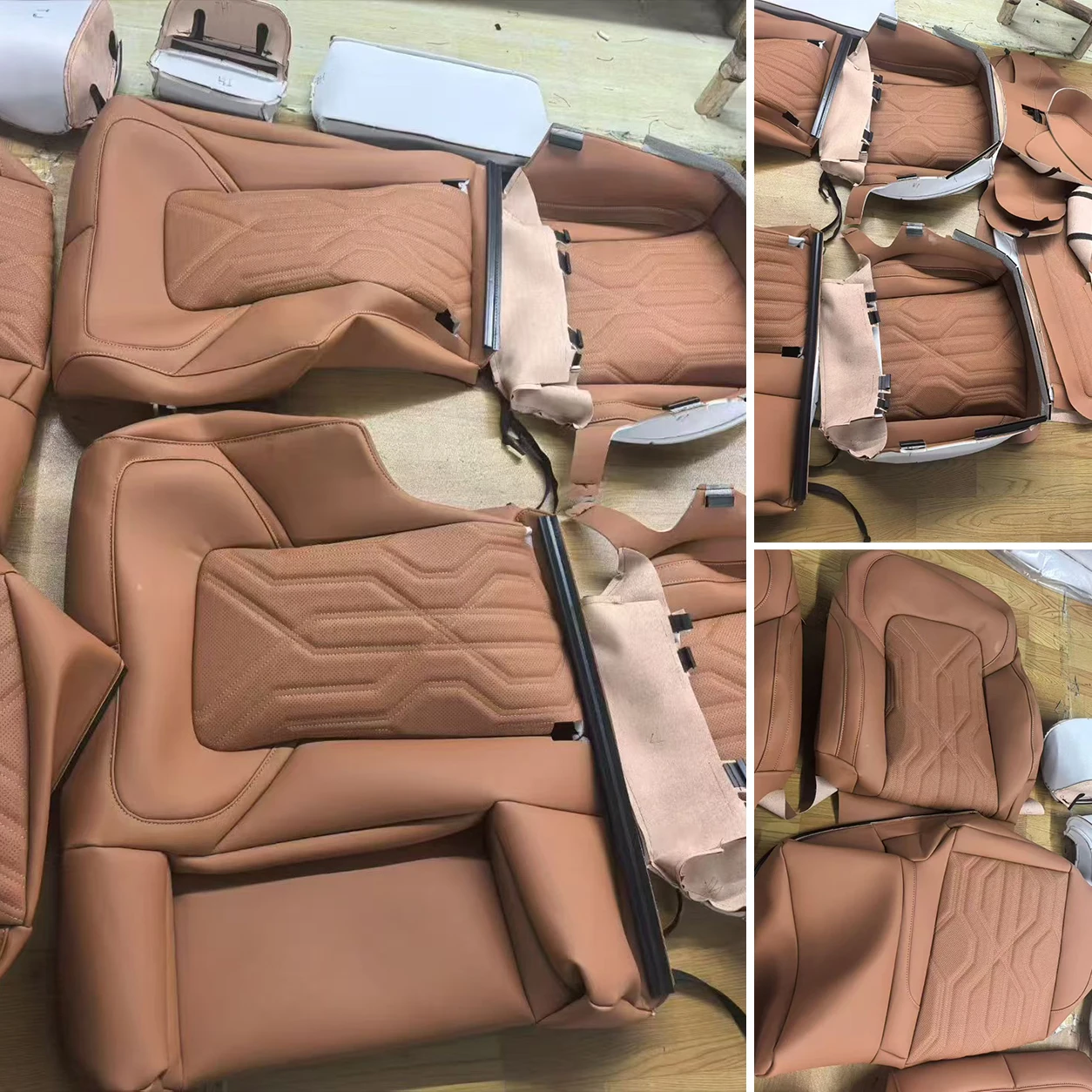 Car Replacement OEM Upholstery Seat Cover Full Set 7 Seats for Toyota Land Cruiser LC200 LC300 LC350 Prado Airbag Compatible