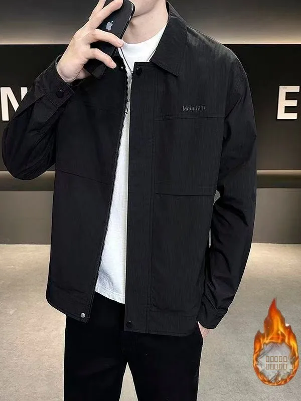 

Мужская повседневная футболка Sli Commuter из смесового хлопка с воротником-стойкой, утепленная, для осени и зимы, деловой повседневный топ