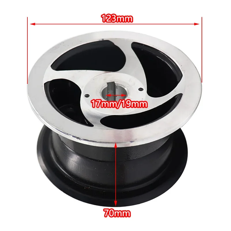 4 Inch 4.10/3.50-4 9x3.50-4 3.00-4 Hub Aluminium Alloy Wheel Rims Keyway Bearing Hub for MiNi Moto,ATV&Go Kart Electric Scooter