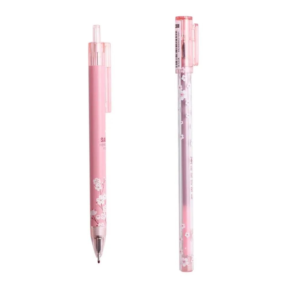 

Stationery Office Supplies Black Student Gift 0.5mm Sakura Season Sakura Floral Signing Pen Writing Pen Gel Pens