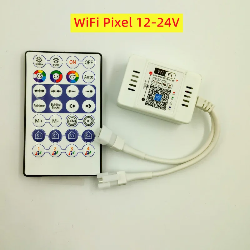 wifi led rgb ws2811 ws2812b controlador para pixel rgb conduziu a luz de tira sk6812rgbw casa magica dc5v 12v 24v 28key 01