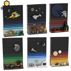 Bricklink Ideas Star Movie Planet Series Tales of the Space Age Postcard 21340 Crait Coruscants Ahch-To Building Blocks Toys