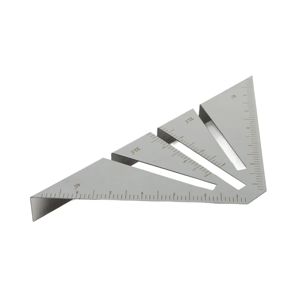 Triangular Angle Gauge Woodworking Layout Tool For Pipe Cutting High-Contrast Scale Long Hypotenuse Flange Thick-Gauge Metal