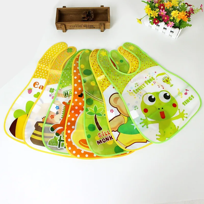 

Silicone Baby Bib with Food Pocket Waterproof Drool Bib for Feeding Cute Cartoon Design Easy Clean Toddler Bib