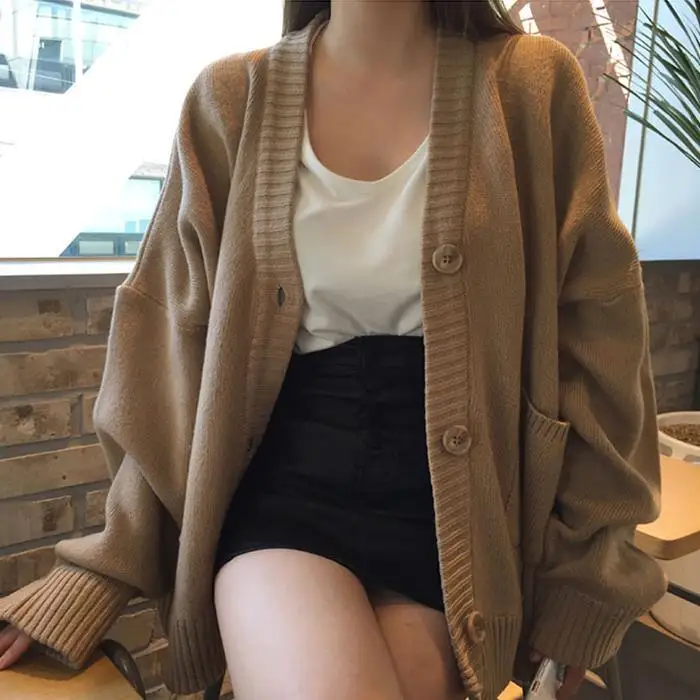 

Bla Knitted V-Ne Sweater Cardigan Women's Spring 2025 Early Sle Casual Chic Long Sve Regular Length Single Button