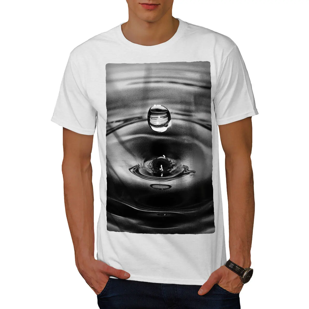 One Water Drop Rain Fall Mens T-shirt