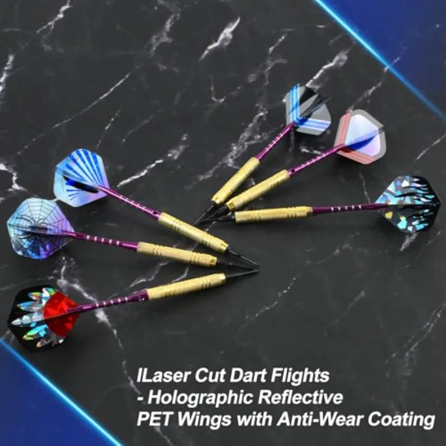 18 piezas de dardos de punta de plástico con eje de aluminio para dardos electrónicos para adultos, accesorios profesionales de punta de dardo suave de gran capacidad