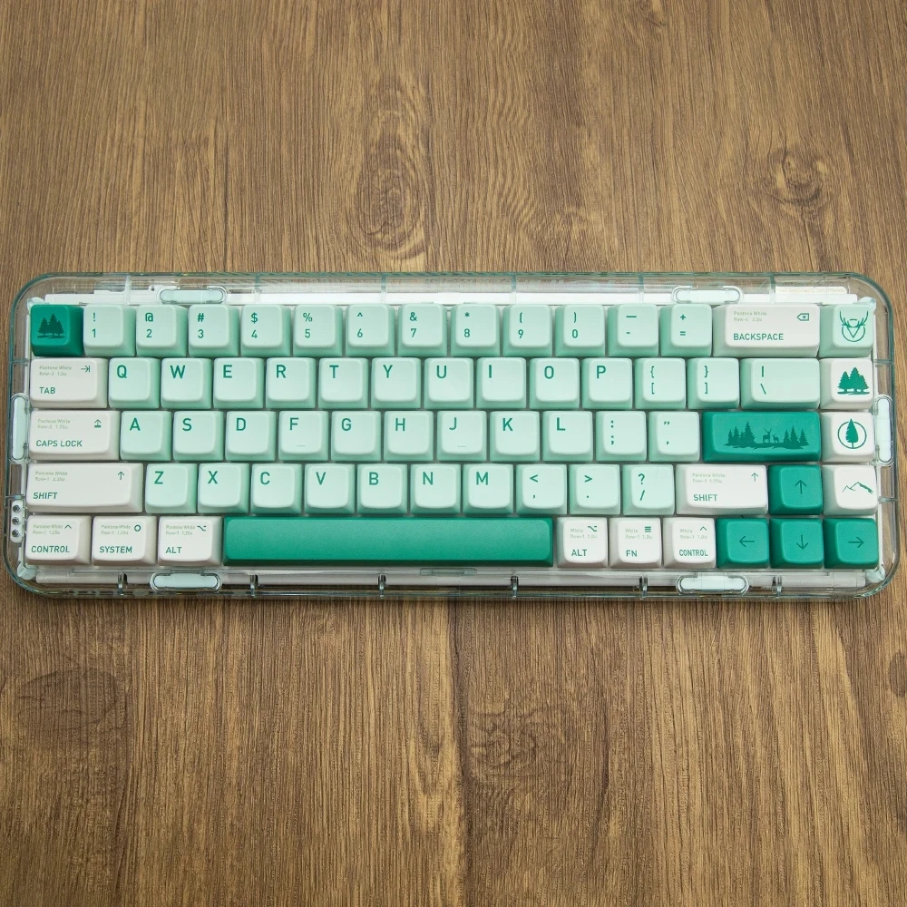 Floresta perdida Keycap mecânica teclado Keycaps XDA perfil PBT sublimação 136 chaves apoio 61/64/68/78/84/87/96/980/108