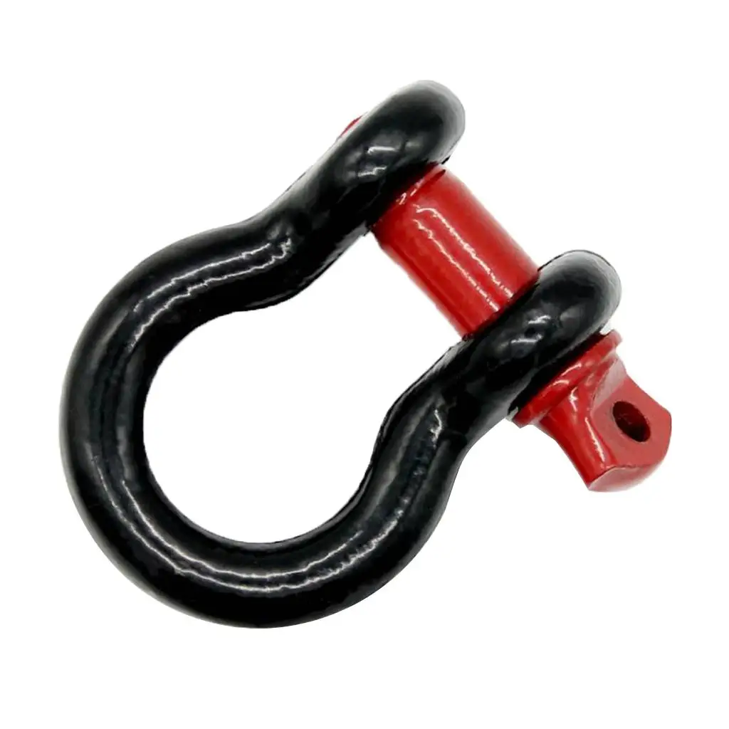 Car Tow Hook Univerial Car Tow Trailer Hook D-Rings Bow Shackle Red Black for ATV Auto Truck Trailer RV Camper Etc