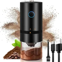 Portable Electric Coffee Grinder Cafe Automatic Coffee Beans Mill Conical Burr Grinder Machine for Home Travel USB Rechargeable