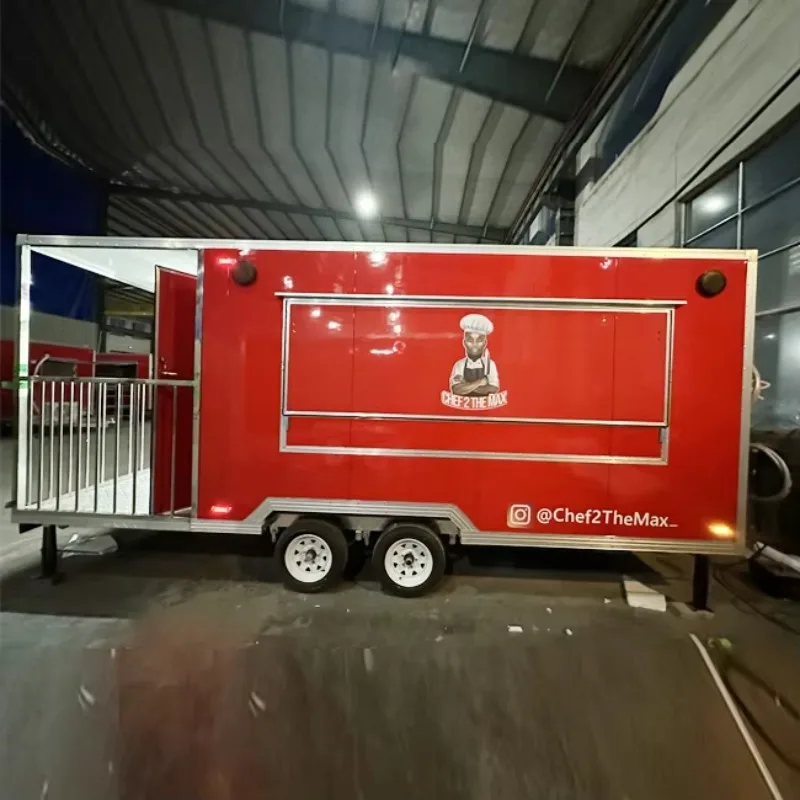 Factory Price Mobile Food Truck Trailer Wholesale Fully Equipped Kitchen Trailer for Coffee BBQ Ice Cream Street Sales