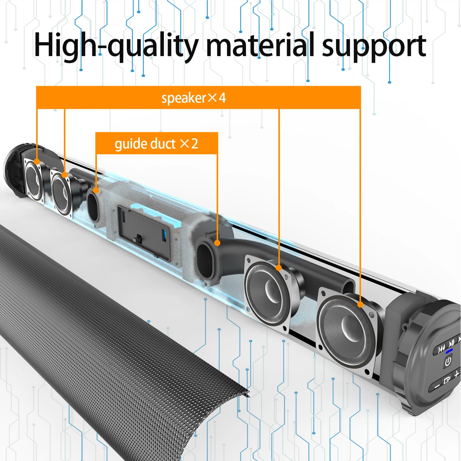 BS10 Home Theater Floor Standing Speaker, Wireless BT TV Soundbar Separable Speakers,LED Indicator,Rechargeable,for TV Computer