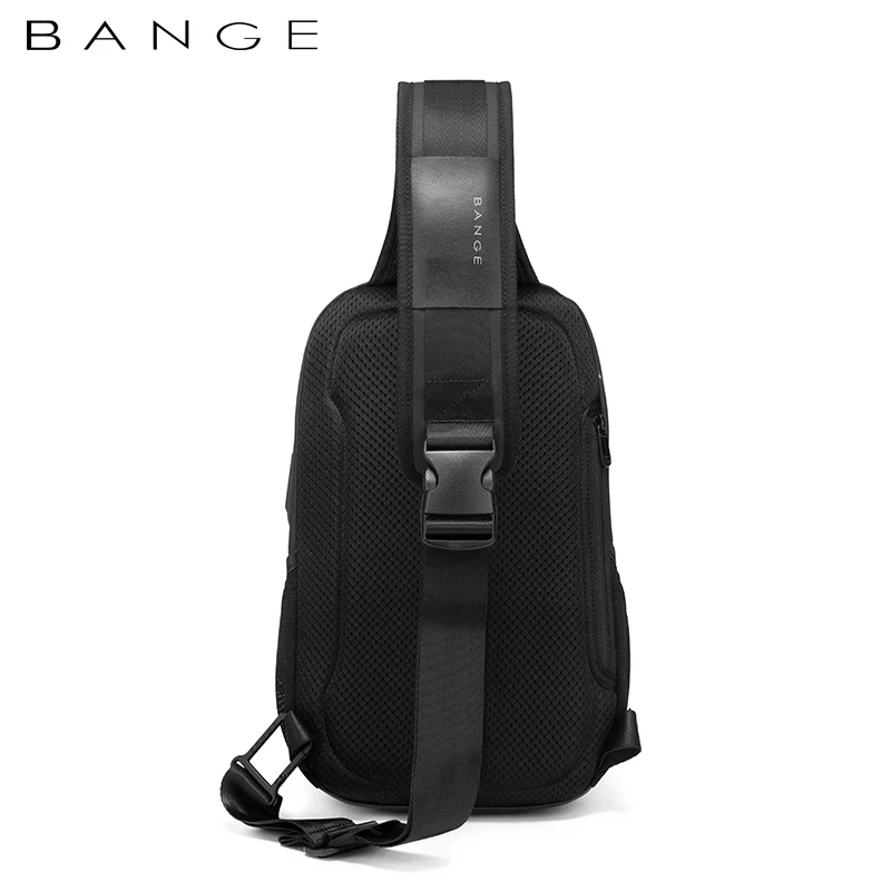 BANGE Chest Bag Men Large Capacity USB Recharging Waterproof Laptop Daily Work Business Slim bags for School mochila for men