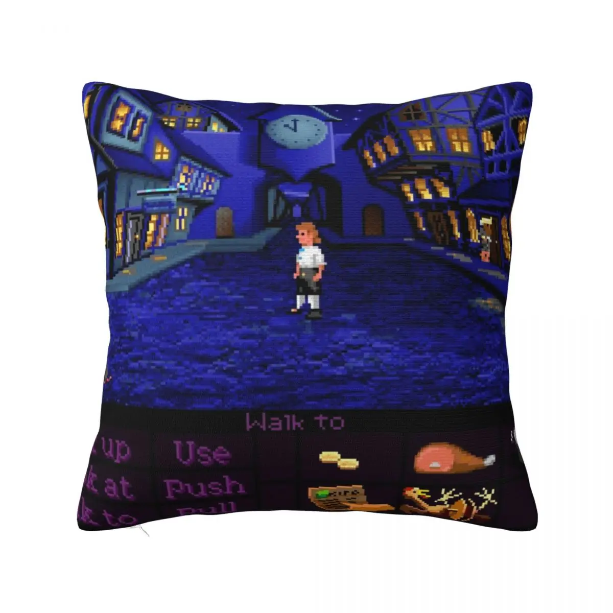 Melee Island streets (Monkey Island 1) Throw Pillow pillow cover luxury Pillows Aesthetic Cushions Cover